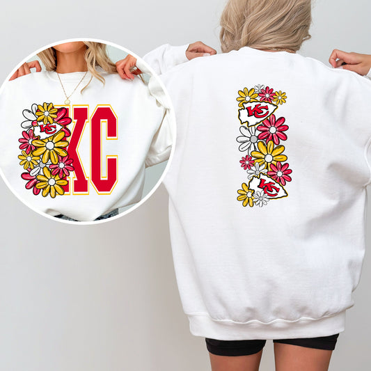 KC Flowers set  | FRONT & BACK PRINT | DTF TRANSFER