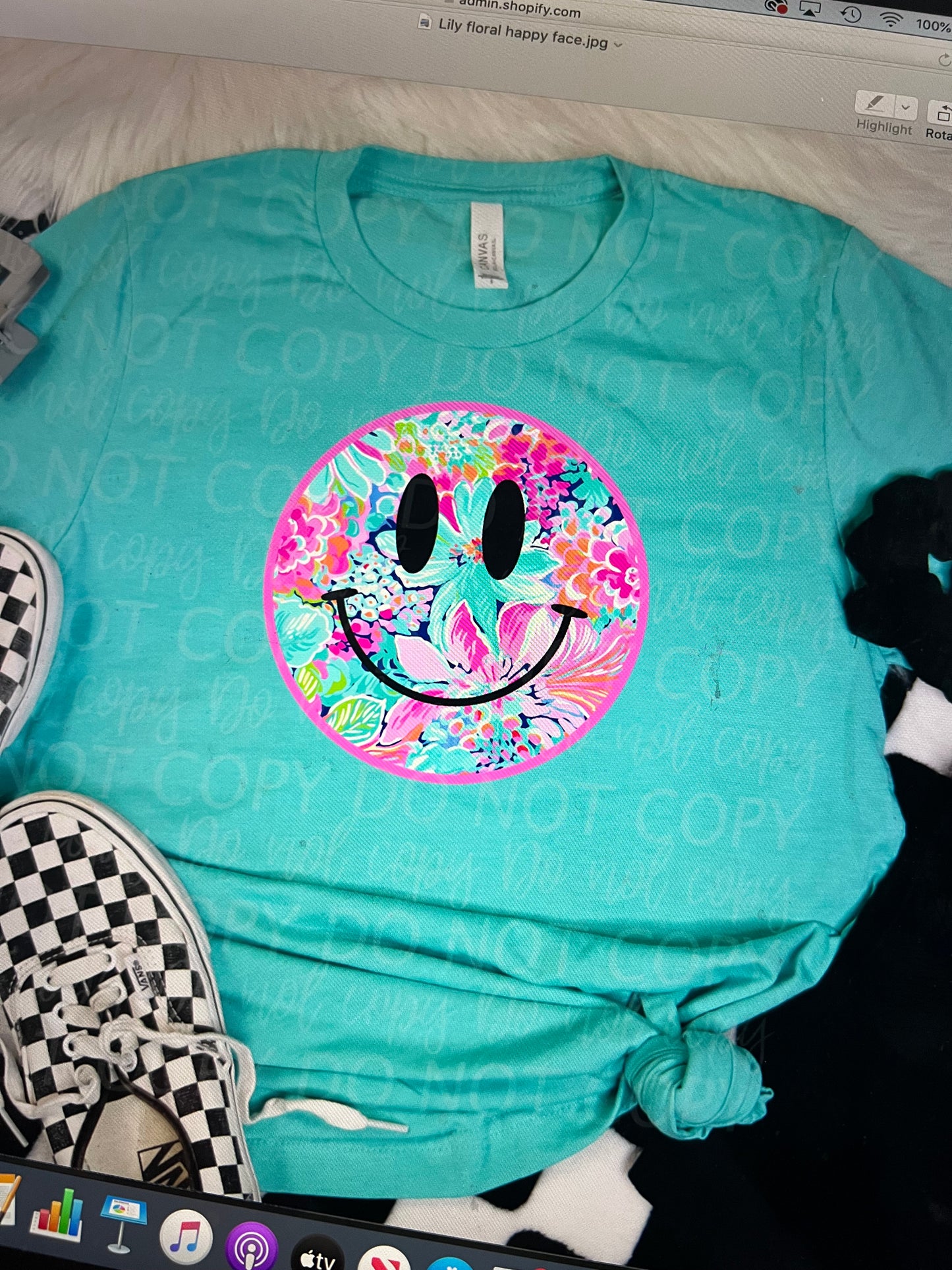 Lily floral HAPPY FACES-DTF TRANSFER