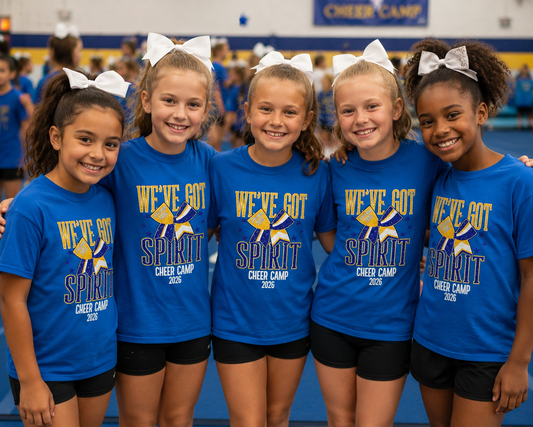 WE’VE GOT SPIRIT | CHEER CAMP  | COMPLETED TEE