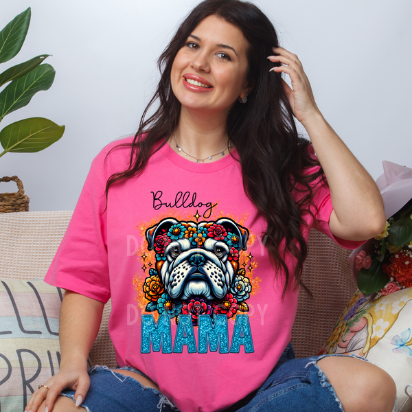 BULLDOG MAMA SPRING DOGS-DTF TRANSFER