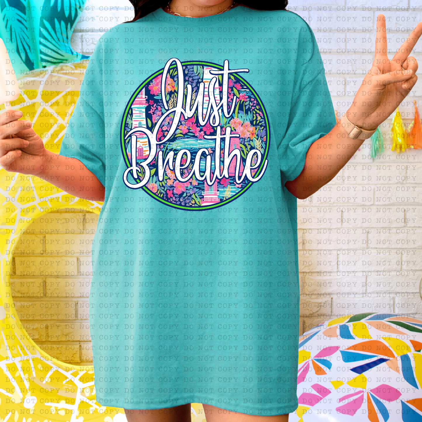 JUST BREATHE LILY LIGHTHOUSE PNG DIGITAL DOWNLOAD