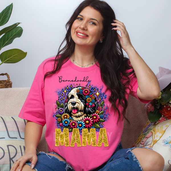 BERNADOODLE MAMA SPRING DOGS-DTF TRANSFER