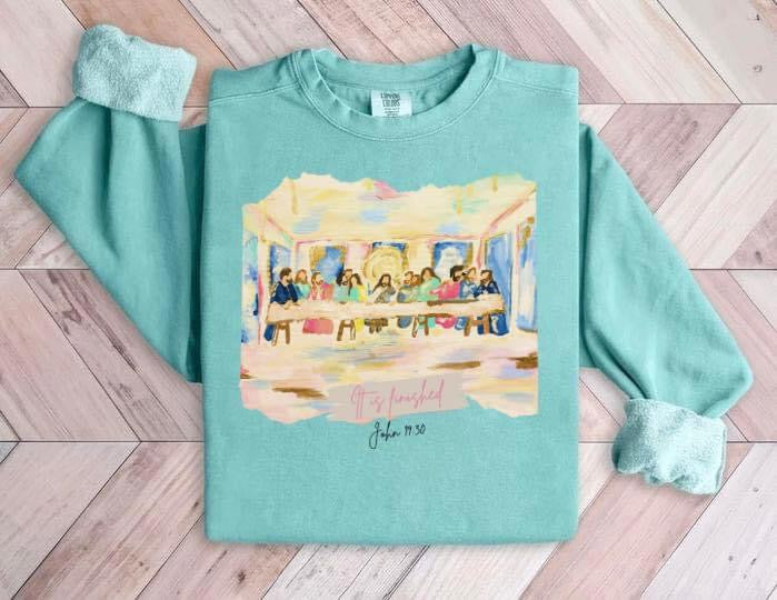 Hand painted last supper dtf print