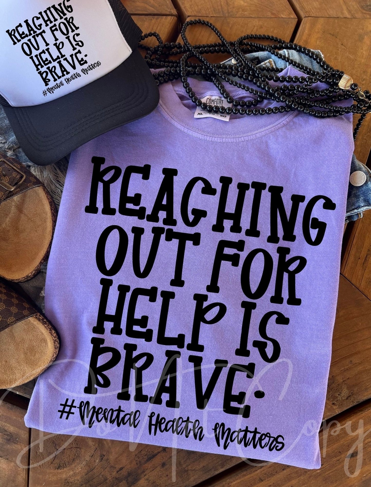 Reaching out for help is brave   -DTF TRANSFER