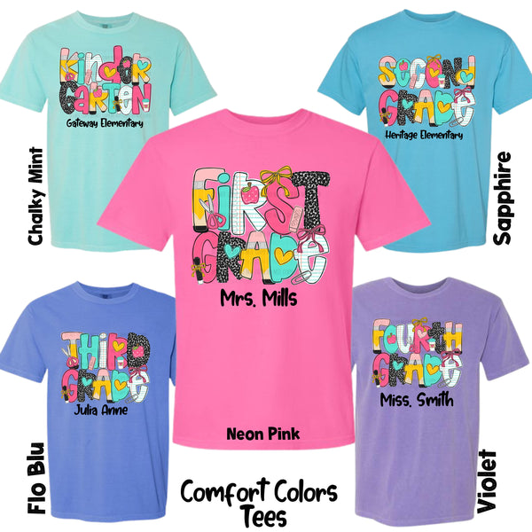 Back To School Grades Custom / Teacher Name | DTF TRANSFER