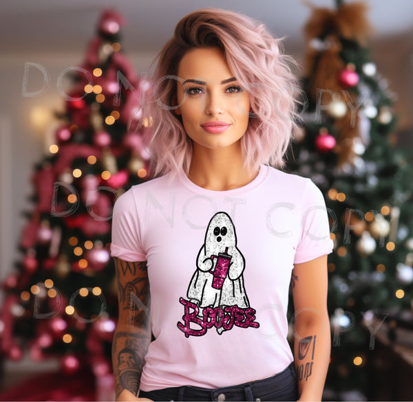 Bougee ghost pink cup DTF Transfer