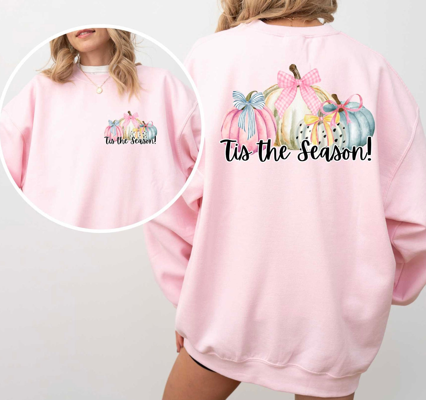 Tis the season pumpkin set front and back- dtf transfer