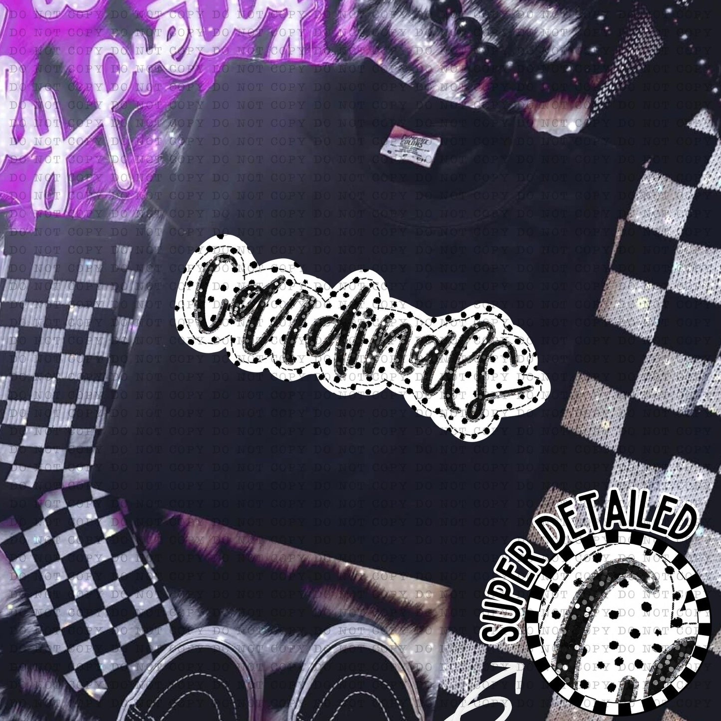 DOTTED APPLIQUE TEAMS-DTF TRANSFER