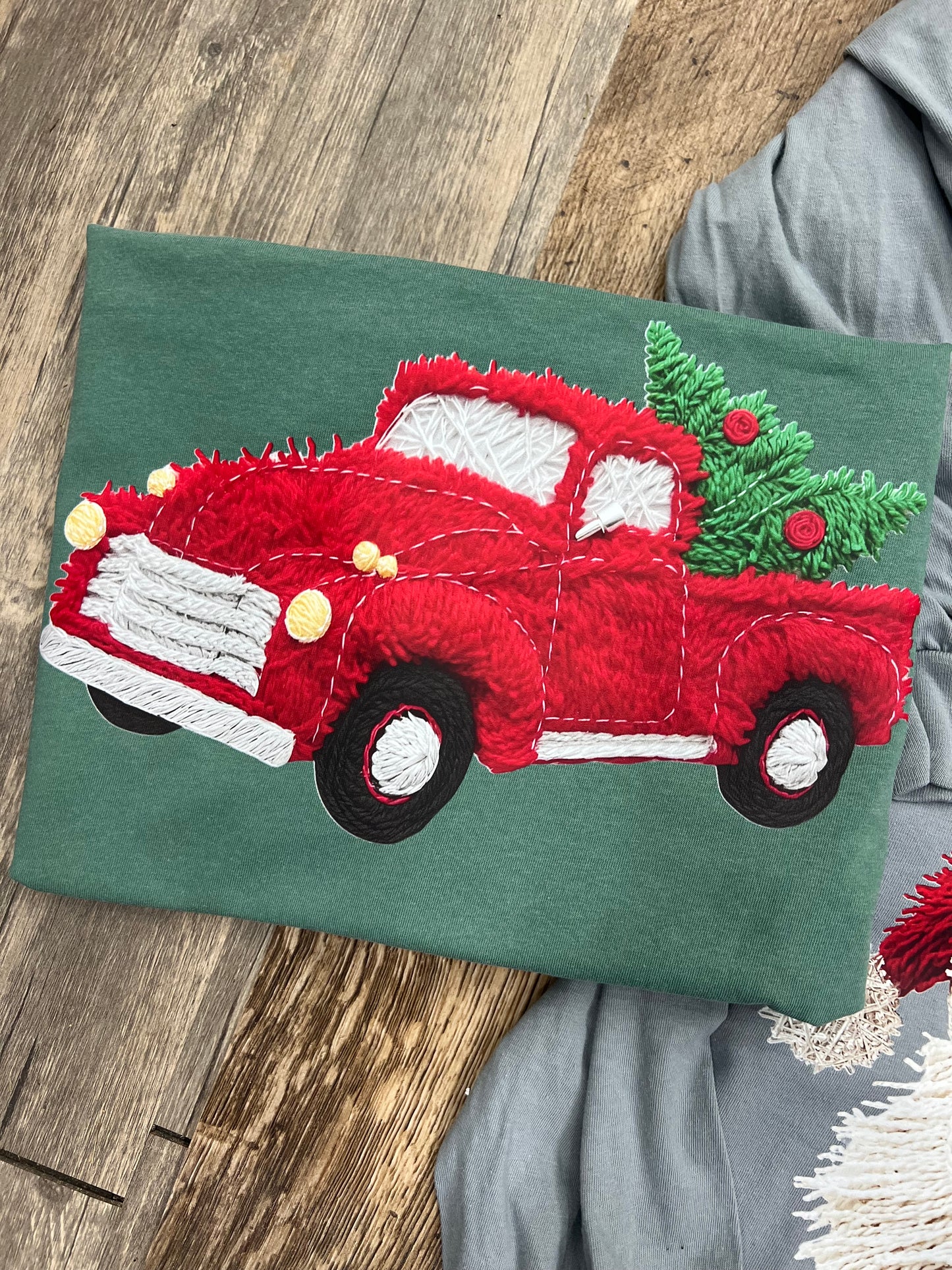 Red Truck Tree  | DTF TRANSFER