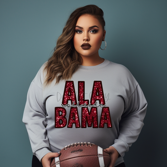 Alabama Sequin DTF Transfer