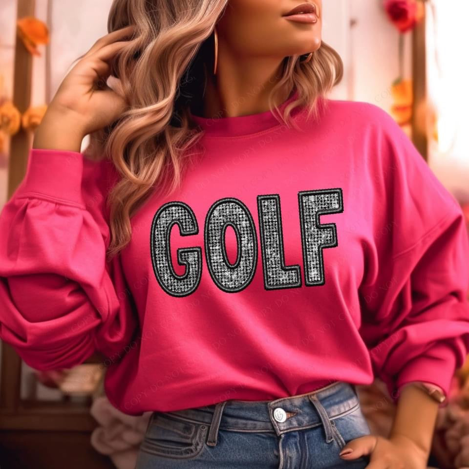 Sports Sparkle Faux Embroidery -  DTF Transfer