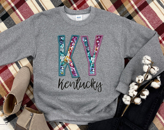 Kentucky mermaid Faux Embroidery DTF Transfer
