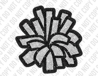 Pom Pom faux glittery dtf transfer