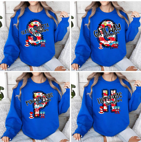 MOCK UP ONLY  • DR SEUSS   | SCHOOL NAME |  DTF TRANSFER |