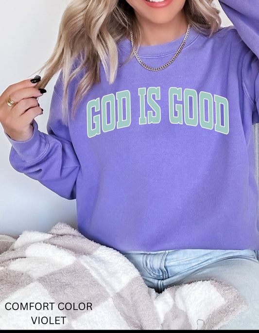 GOD IS GOOD teal    | DTF TRANSFER