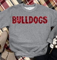 Bulldogs Faux Embroidery DTF Transfer