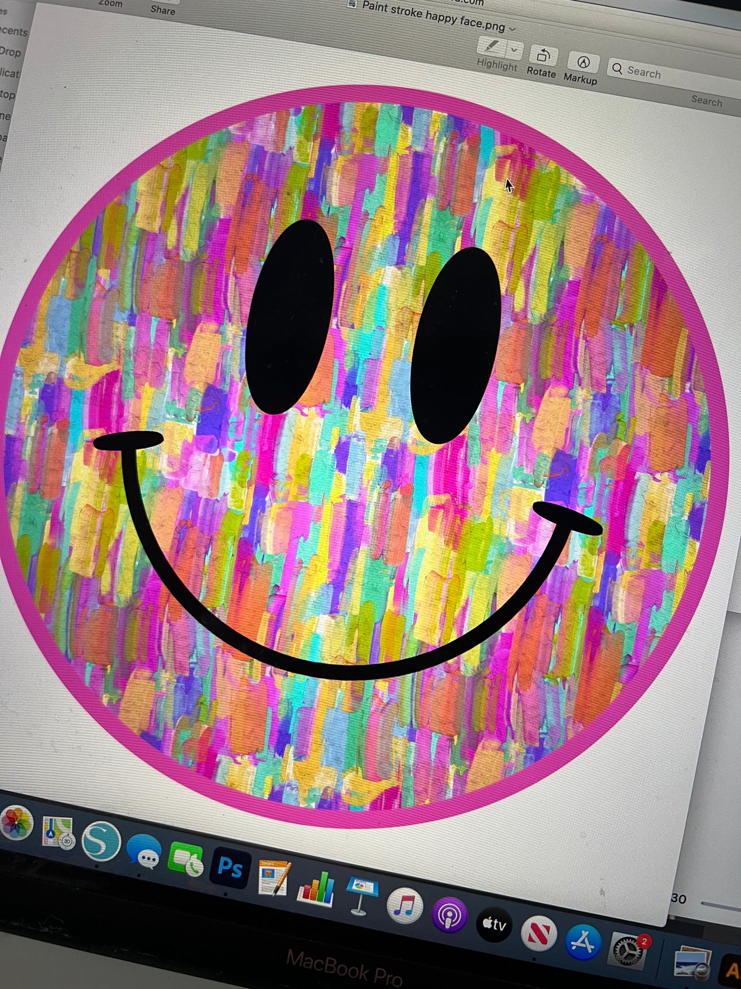 Paint Stroke HAPPY FACES-DTF TRANSFER