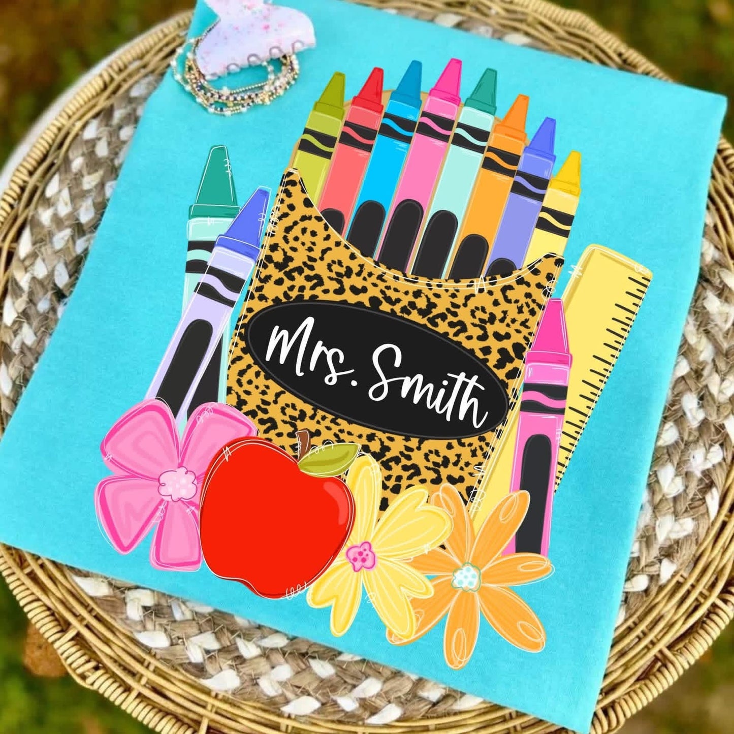 TEACHER | CRAYON BOX CUSTOM   | DTF TRANSFER