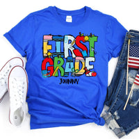 BOYS Back To School Grades & CUSTOM NAME | DTF TRANSFER