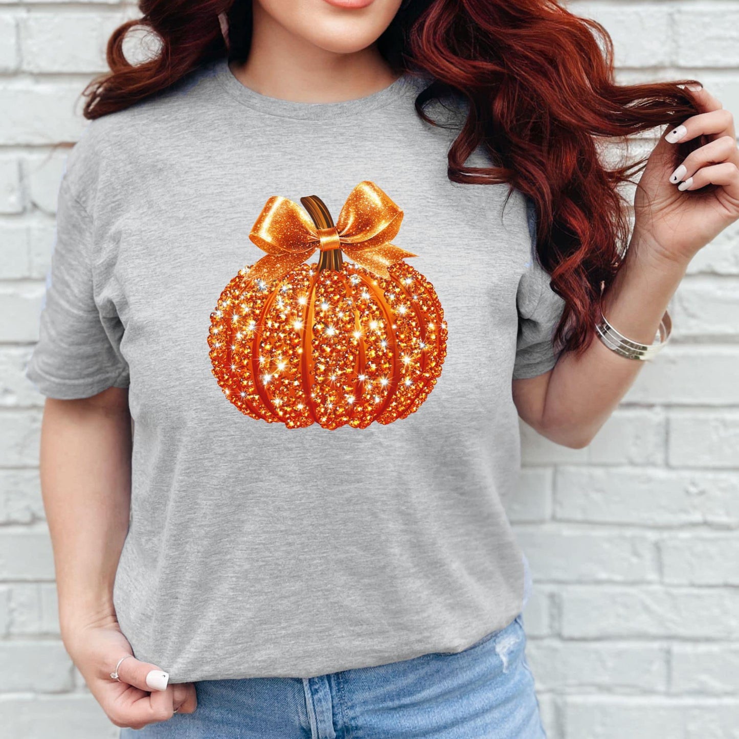 Pumpkin Faux Sequin Pumpkin | DTF TRANSFER