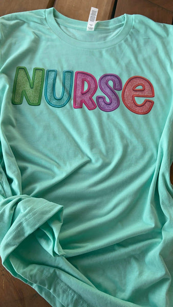 Nurse Faux Embroidery DTF Transfer