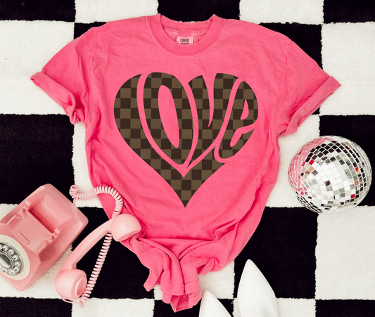 CHECKERED LOVE  | COMPLETED TEE