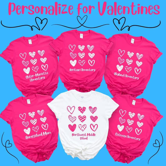 Custom VALENTINES  | SCHOOL NAME |  DTF TRANSFER |