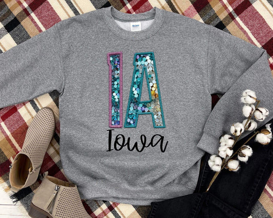 IA Mermaid Faux Embroidery DTF Transfer