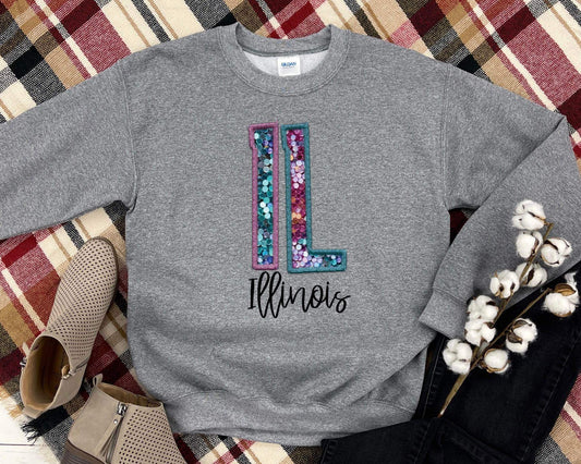 IL Mermaid Faux Embroidery DTF Transfer