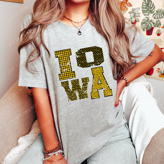Iowa Multi Pattern DTF Transfer