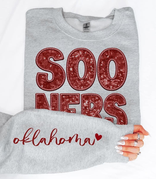 Oklahoma Sequin DTF Transfer