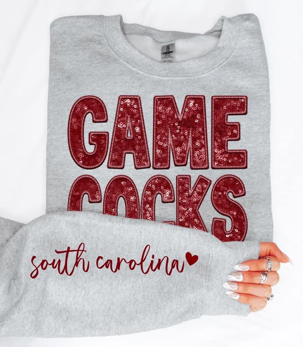 South Carolina Sequin DTF Transfer