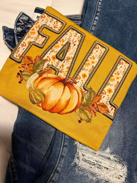 Fall Faux Embroidery DTF Transfer