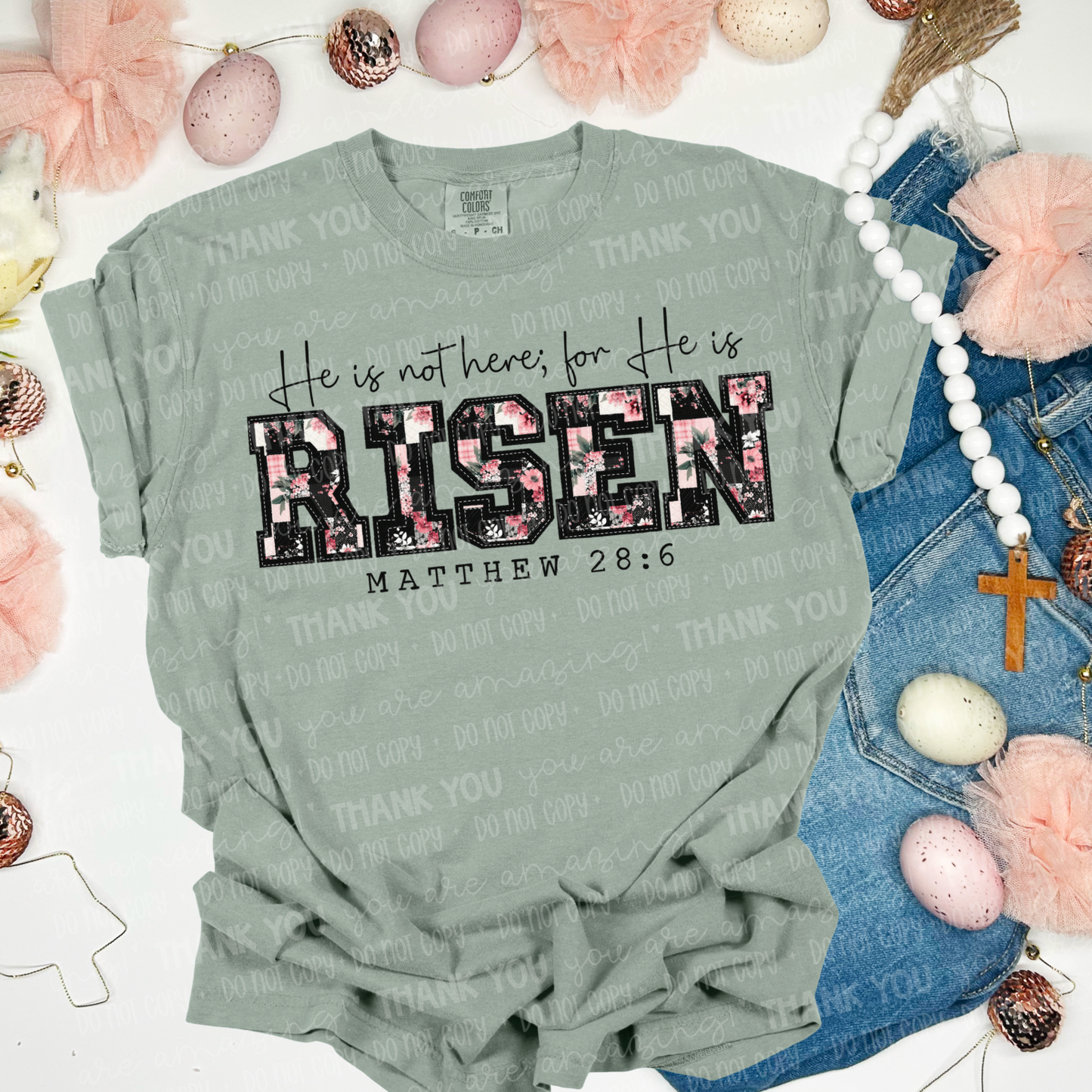 HE IS RISEN  -DTF TRANSFER
