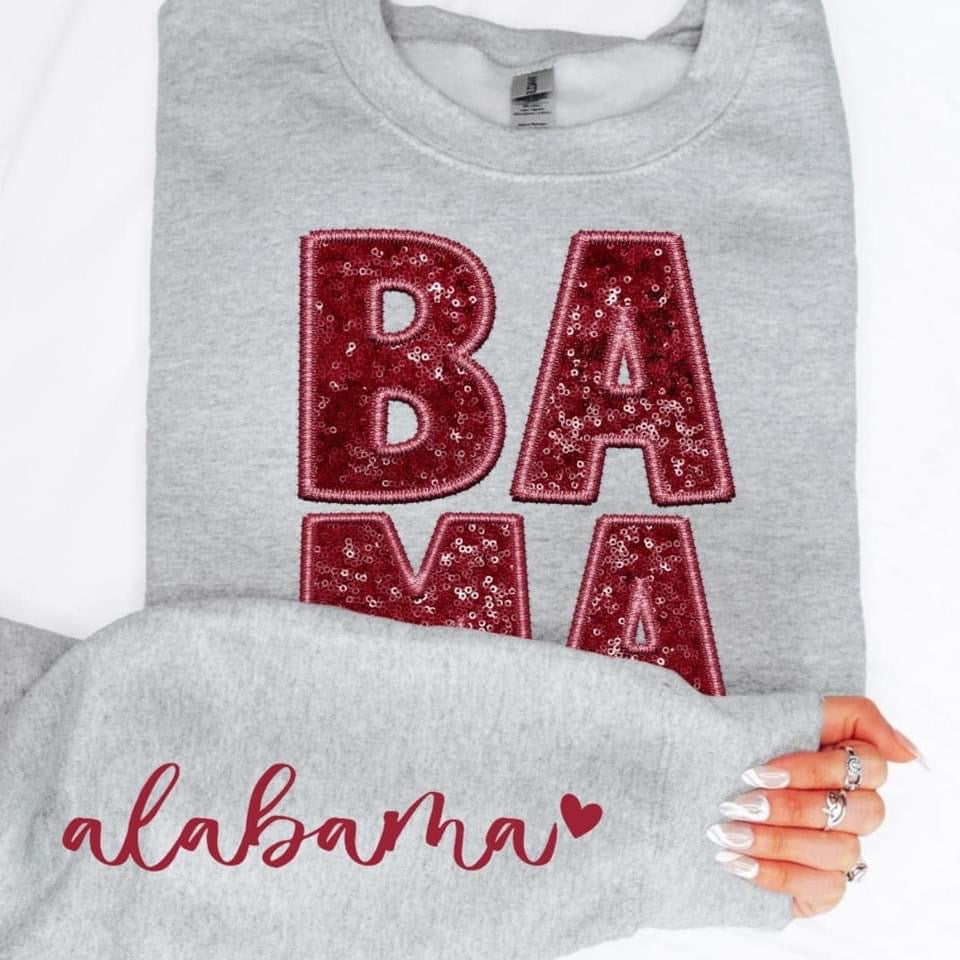 Alabama Sequin DTF Transfer