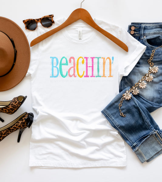 BEACHIN -  WATER COLOR - DTF Transfer