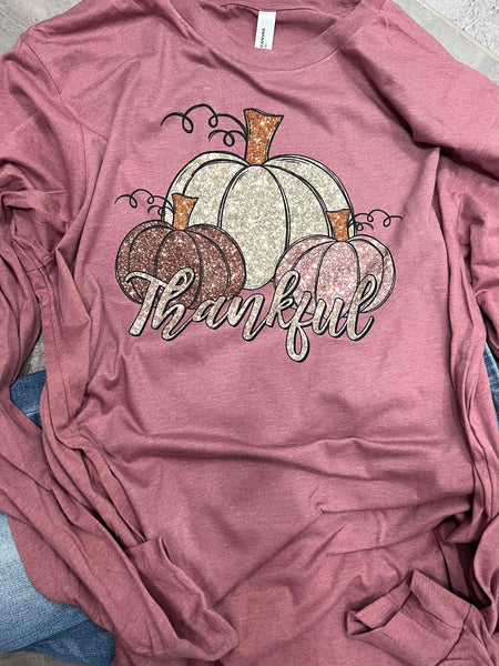 Thankful Faux Sequin DTF Transfer