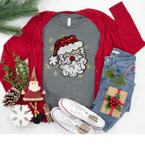 Sparkle Santa DTF Transfer