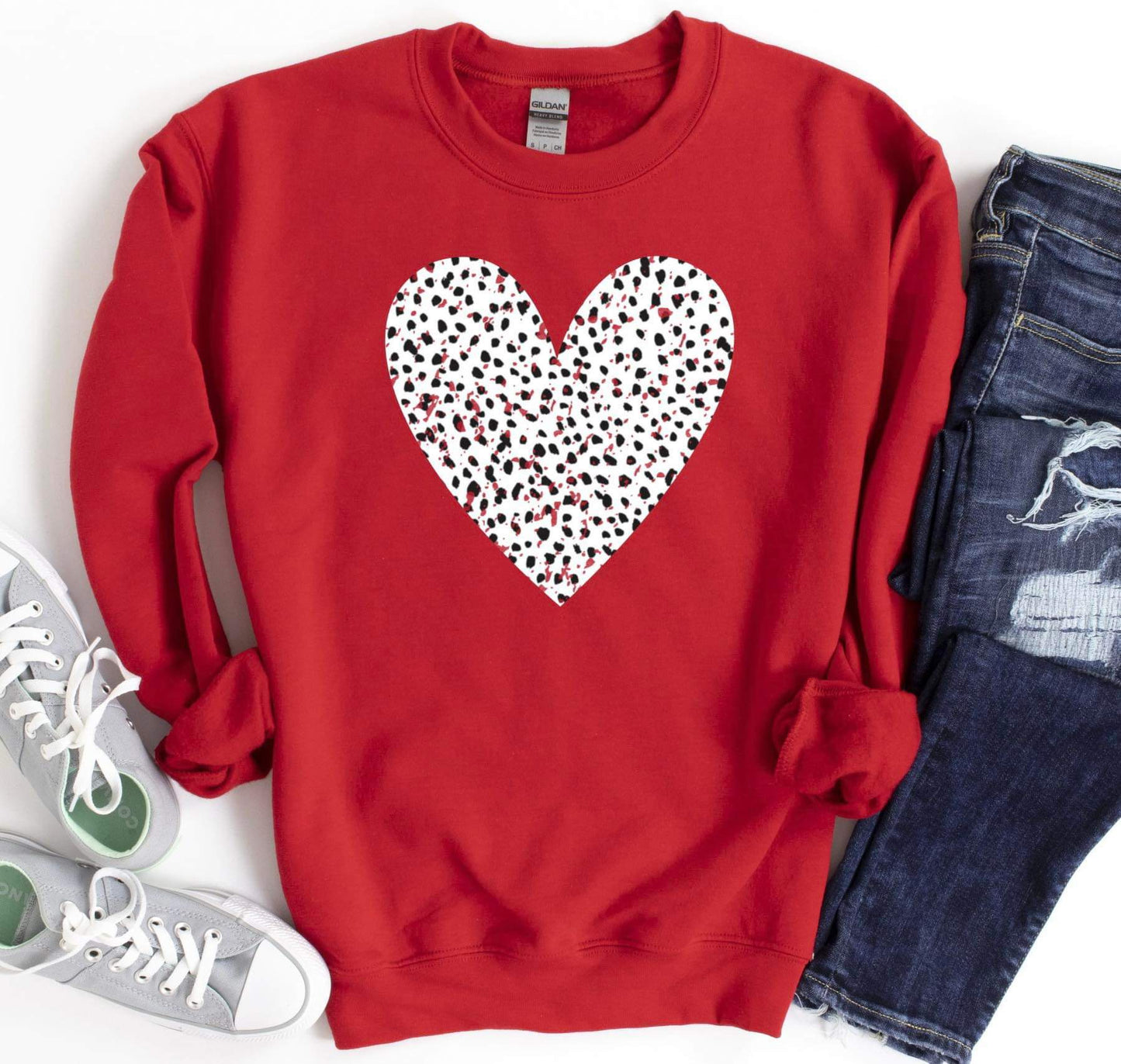 Dalmatian Heart-  DTF Transfer