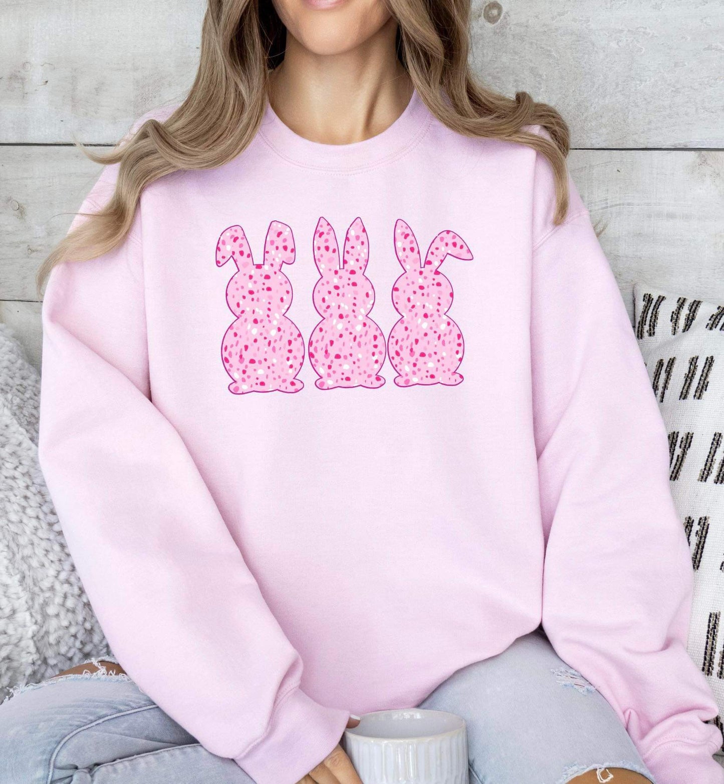 Pink Bunny Trio-DTF Transfer