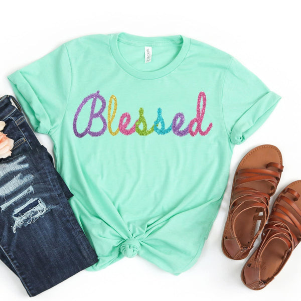 Blessed Tinsel-DTF Transfer
