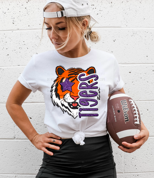 TIGERS | STAR | MASCOT | DTF TRANSFER
