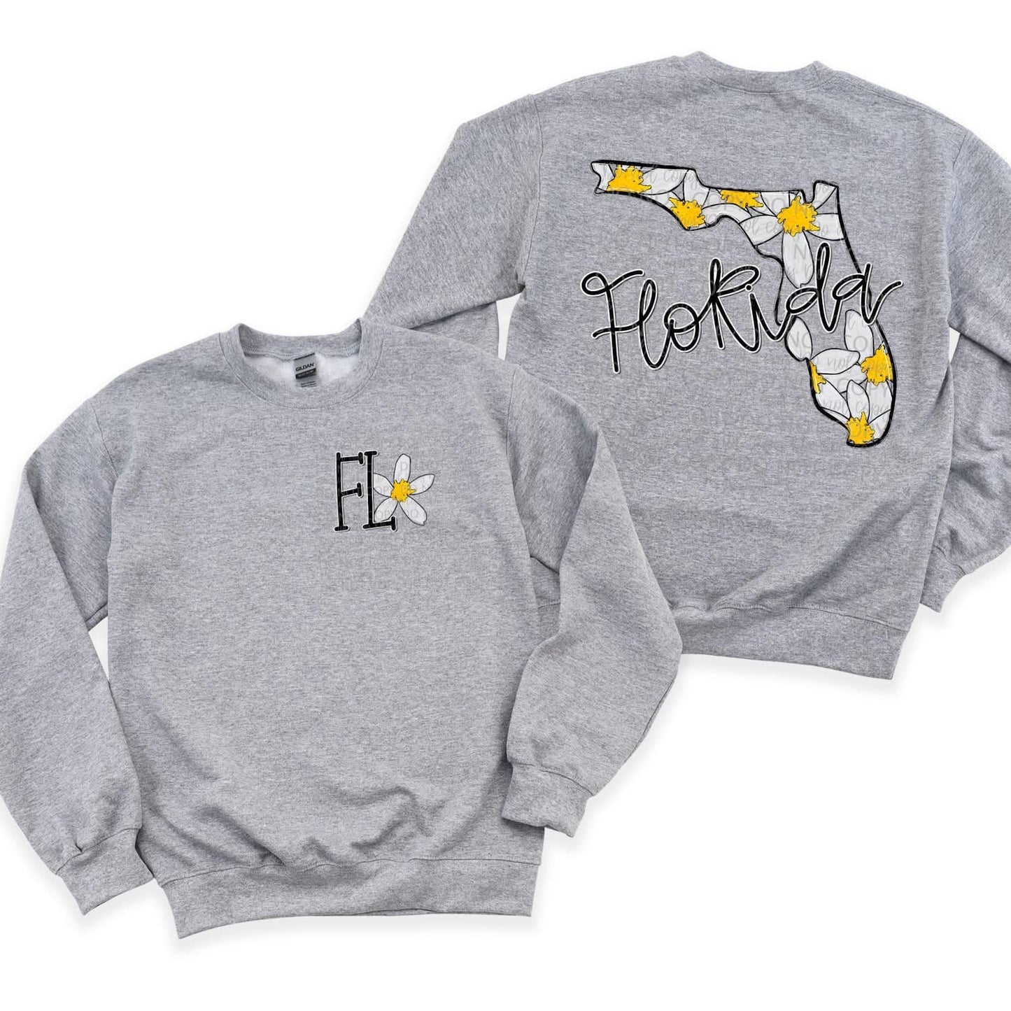 Floral State | FRONT & BACK PRINT | DTF TRANSFER