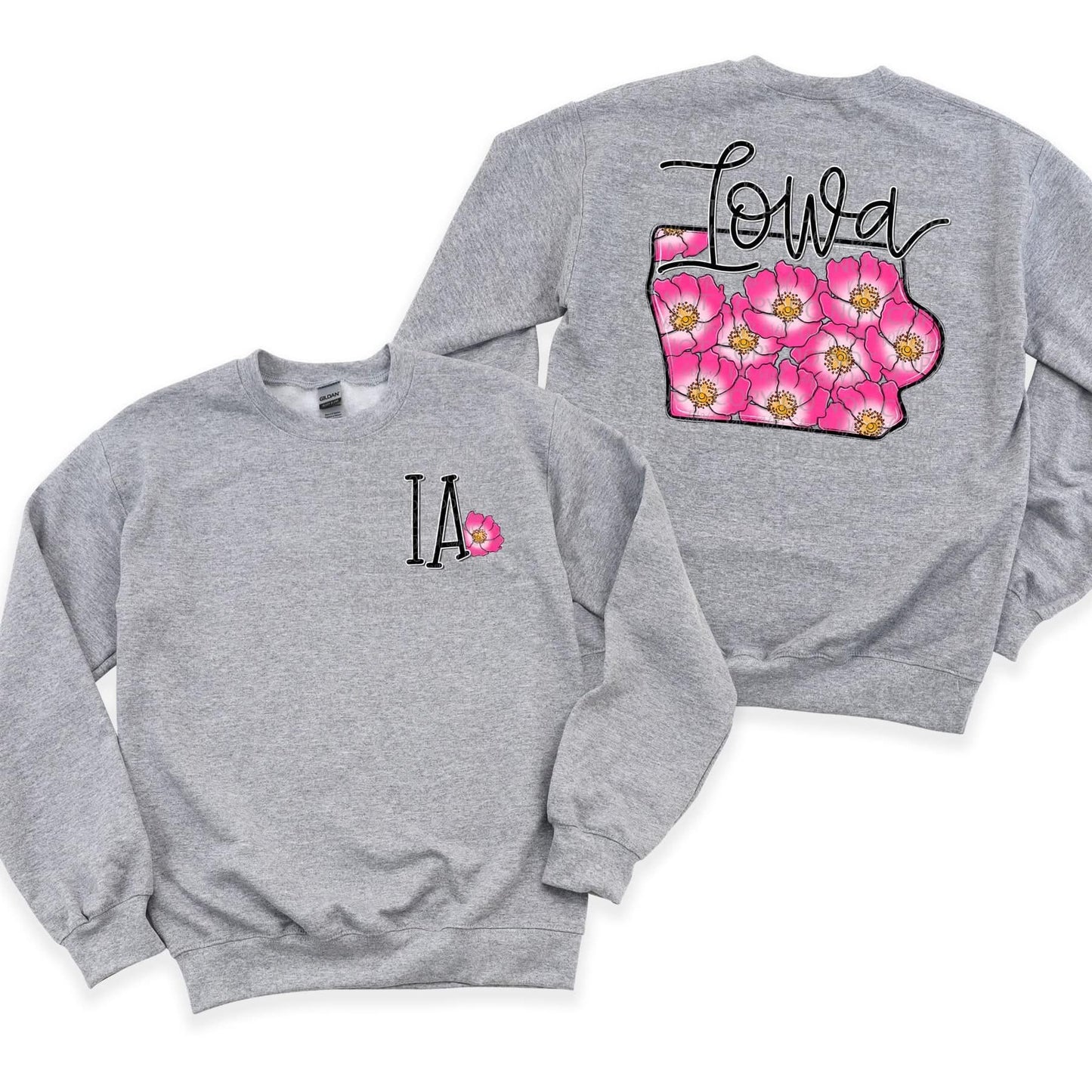 Floral State | FRONT & BACK PRINT | DTF TRANSFER