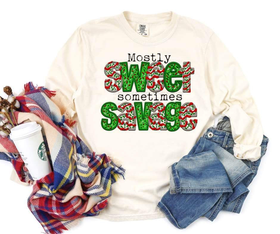 Mostly Sweet Sometimes Savage - DTF Transfer