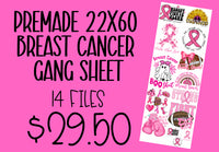 BREAST CANCER - PREMADE GANG 22X60