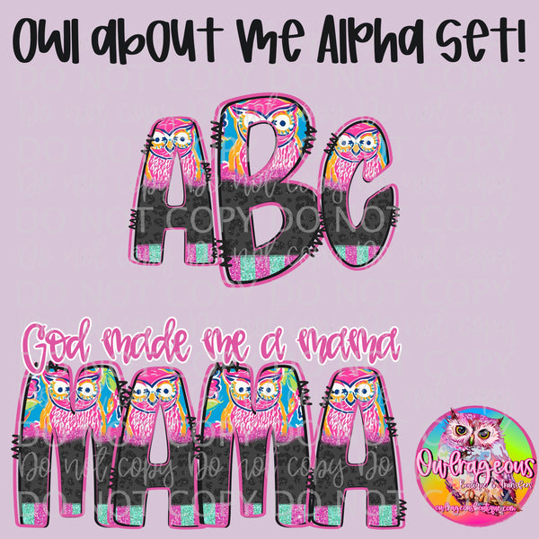 Owl about me Alpha Group (includes one set of Alphas)