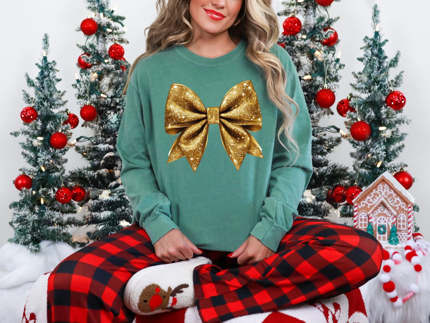 GOLD BOW | COMPLETED SWEATSHIRT