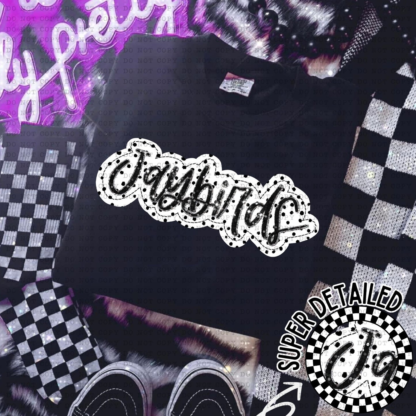 DOTTED APPLIQUE TEAMS-DTF TRANSFER