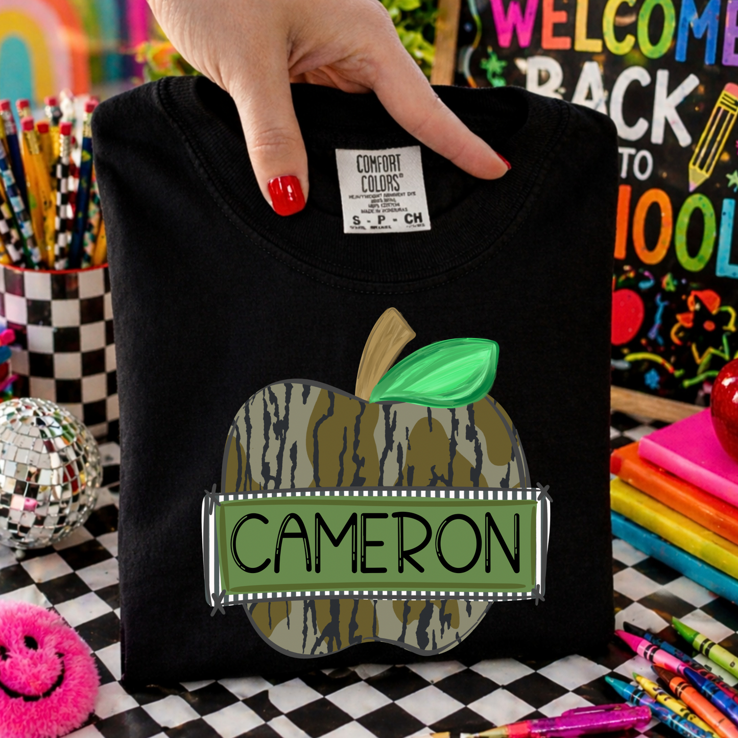 CUSTOM APPLE CAMO NAME PLATE   | DTF TRANSFER